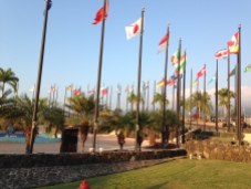 University of the Nations, Kona Hawaii. The flags represent all the nationalities of the students.